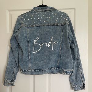 Pearl Bride Jean Jacket - Size Small